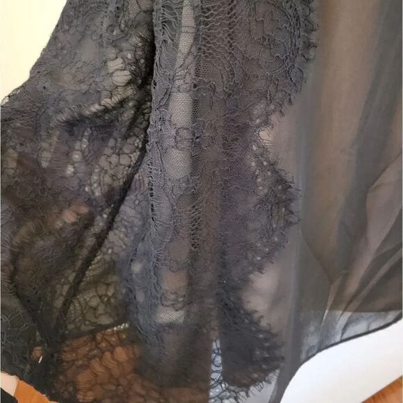 TED BAKER LONDON 'Hanya' Black and Pink Lace Maxi Dress - Picture 6 of 15